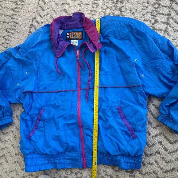Vtg 1980s R.E. Sport Rivers Edge Jacket Colorblock Size Large - Picture 9 of 10